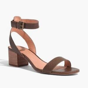 Madewell Alice sandal brown python 9.5